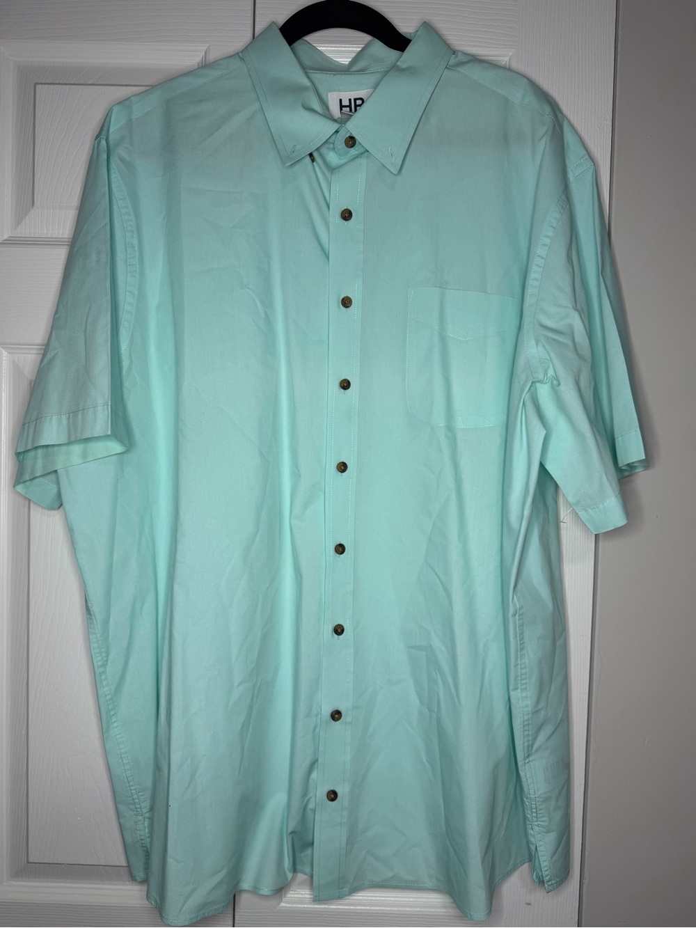 HP Light Mint Green Short-Sleeve Button-Down Shirt